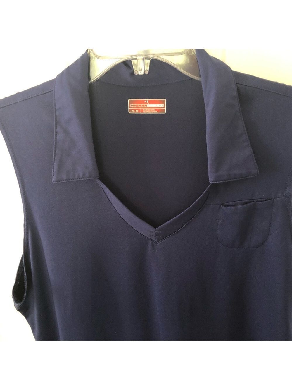 Grand Slam Sleeveless Collared V‑Neck Tank Top Moist Wick Sun Flow - Picture 8 of 11